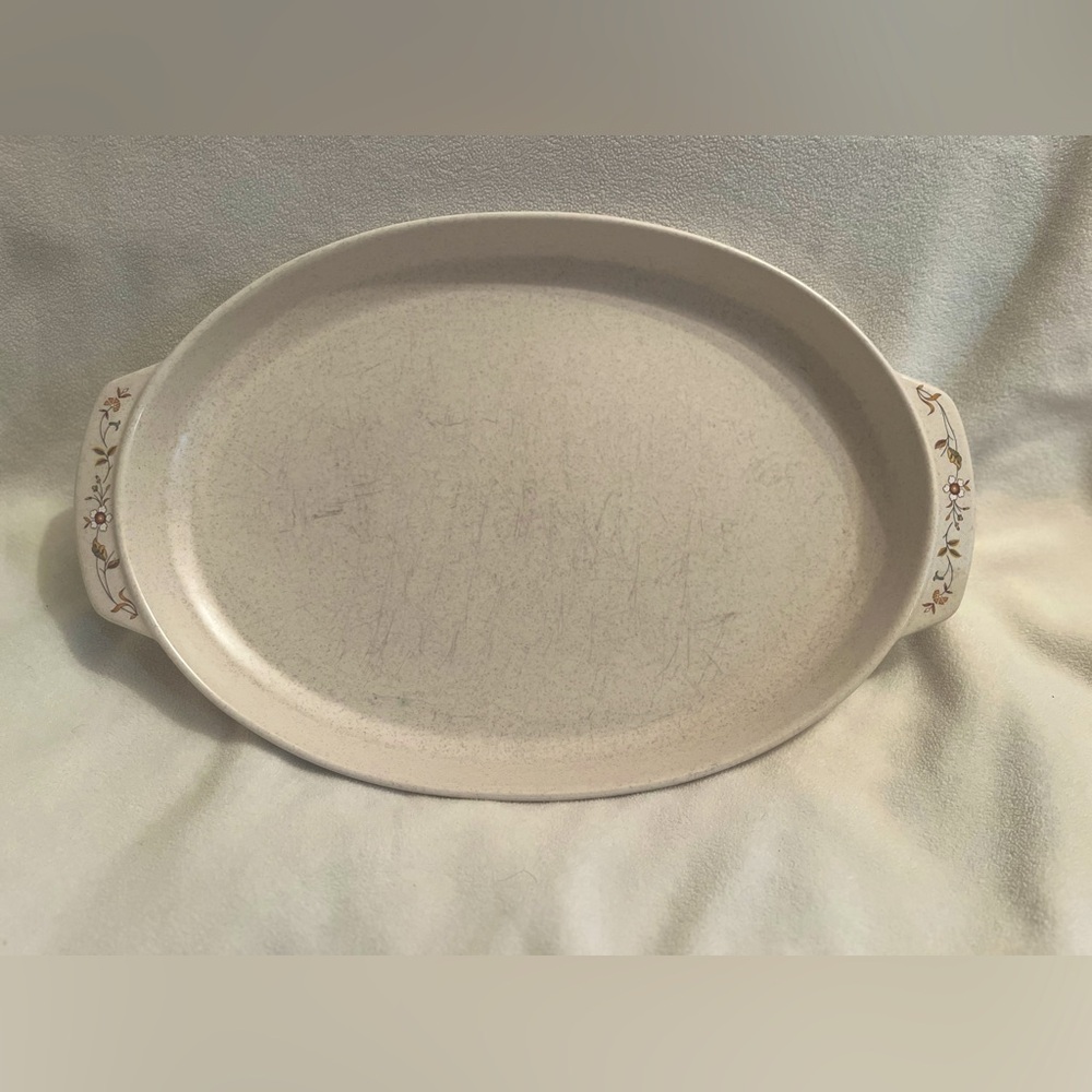 VTG Temper-Ware by Lenox “Merriment” Pattern Large Oval Tray